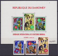 Dahomey - 160/62 + BF18 ** Scoutisme 1972 - Benin - Dahomey (1960-...)