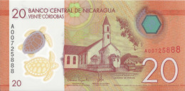 NICARAGUA - 20 Cordobas 2015 UNC Polymer - Nicaragua