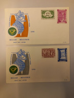 EXPOSITION UNIVERSELLE BRUXELLES 1958 2 BELLES ENVELOPPES AVEC TIMBRES DE L'EXPO. - 1958 – Bruselas (Bélgica)