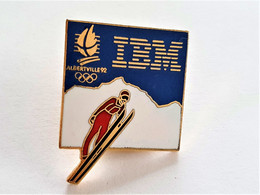 PINS JEUX OLYMPIQUES ALBERTVILLE 92  SAUT A SKI IBM / 33NAT - Jeux Olympiques