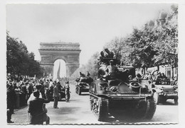 FRANCE LIBERATION DE PARIS CARTE TANK TANKS CHAR DIVISION LECLERC - Oorlog 1939-45