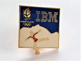 PINS JEUX OLYMPIQUES ALBERTVILLE 92 PATINAGE ARTISTIQUE IBM / 33NAT - Jeux Olympiques