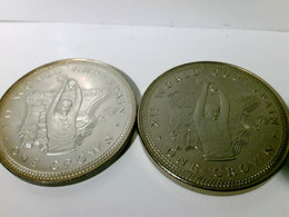 Münzen/ Medaillen, 2 X Münzem Im Blister, 1 X Crown - Kupfer Nickel U. 1 X Crown Silber, 1981, Isle Of Man, Fu - Numismática