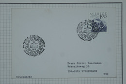 BC7  SVERIGE SUEDE  BELLE  LETTRE  1984 GOTERBORG A  RIGENHAIN DDR  ++ AFFR. PLAISANT - Covers & Documents