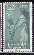 FERNANDO PO POO 1963 CHILD WELFARE NUN AND CHILD 50p MNH - Fernando Po
