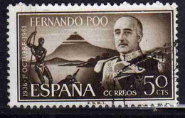 FERNANDO PO POO 1961 NOMINATION GENERAL FRANCISCO FRANCO CHIEF OF STATE 50c USED USATO OBLITERE' - Fernando Po