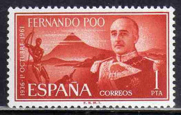 FERNANDO PO POO 1961 NOMINATION GENERAL FRANCISCO FRANCO CHIEF OF STATE 1p MNH - Fernando Po