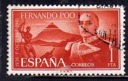 FERNANDO PO POO 1961 NOMINATION GENERAL FRANCISCO FRANCO CHIEF OF STATE 1p USED USATO OBLITERE' - Fernando Po