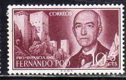 FERNANDO PO POO 1960 SURTAX FOR CHILD WELFARE MANUEL DE FALLA  10 + 5c  MLH - Fernando Po