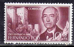 FERNANDO PO POO 1960 SURTAX FOR CHILD WELFARE MANUEL DE FALLA  10 + 5c  MLH - Fernando Po