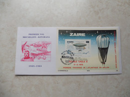 Fdc Zaire 1985  Sabena Bloc 59 Perfect Peu Courant Ballon Balloon ) - 1980-1989