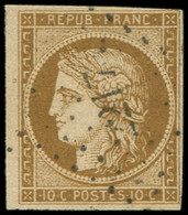 EMISSION DE 1849 - 1b   10c. Bistre-VERDATRE, Nuance Soutenue, Obl. PC 2217, TB/TTB - 1849-1850 Ceres