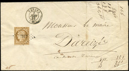 Let EMISSION DE 1849 - 1    10c. Bistre-jaune, Obl. PC 3317 S. LAC, Càd T15 TARARE 7/6/52, TB - 1849-1876: Classic Period