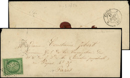 Let EMISSION DE 1849 - 2    15c. Vert, Filet Coupé En Un Point, Obl. ETOILE S. Env. De Mars 1852, B/TB - 1849-1876: Classic Period