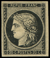 * EMISSION DE 1849 - 3    20c. Noir Sur Jaune, Quasiment **, TB - 1849-1850 Ceres
