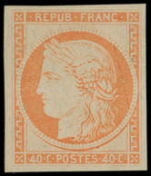 * EMISSION DE 1849 - R5g  40c. Orange, REIMPRESSION, Infime Trace De Ch., TTB - 1849-1850 Ceres