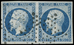 PRESIDENCE - 10   25c. Bleu, PAIRE Obl. ETOILE, TB/TTB - 1852 Louis-Napoleon