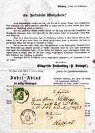 Bayern 1869, Breitrandige 1 Kr. Auf Jubel-Ablaß Drucksache V. Würzburg. - Bayern (Baviera)