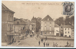 Hal - Halle - Entrée De La Ville - Ingang Der Stad - Café à La Vue De La Station - 1924 - Halle