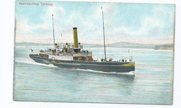 Devon Postcard Steamer Paddle  Approaching Torquay  Unused - Torquay