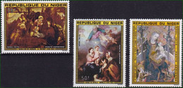 1975 Niger ( PA ) Mi: 495-497** / Y&T: 257-259** Christmas - Noël - Navidad - Weihnachten, Gemälde - Niger (1960-...)