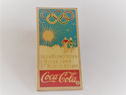 PINS  JEUX OLYMPIQUES  HIVER 1948 ST MORITZ SUISSE / COCA COLA / 33NAT - Jeux Olympiques