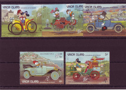 Amérique - Union Island - Disney - 5 Timbres Différents - 2423 - St.Vincent & Grenadines