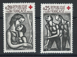 FF-/-486- CROIX ROUGE,  N° 1323/24, Voir Signature PIEL , COTE 10.00 € , * * ,  IMAGE DU VERSO SUR DEMANDE, - Unused Stamps