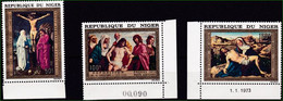 1973 Niger ( PA ) Mi: 376-378** / Y&T: 210-212**  Ostern - Paques, Gemälde - Niger (1960-...)