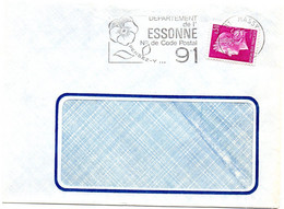 ESSONNE - Dépt N° 91 = MASSY 196? = FLAMME Codée = SECAP Illustrée D'une Pensée ' N° De CODE POSTAL / PENSEZ-Y ' - Postcode