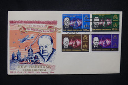 NOUVELLE HÉBRIDES - Enveloppe FDC En 1966 - Sir Winston Churchill - L 130168 - FDC