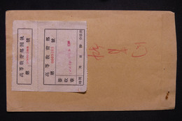 CHINE - Enveloppe Voyagé Avec étiquette, à Voir - L 130176 - Lettres & Documents