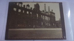 WWI  PHOTO AMATEUR Rare Photo 51 REIMS HOTEL DE VILLE INCENDIE 3 MAI 1917 - 1914-18