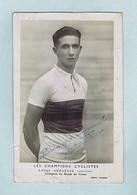 CPA Cyclisme Photo Picoche Coll." Les Champions Cyclistes" Louis GÉRARDIN Sprinter Champion Du Monde Vitesse. Dédicacée - Cyclisme