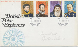 GB 1972, British Polar Explorers On Superb FDC With FDI MAIDSTONE, KENT - 1971-1980 Decimal Issues