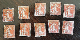 FRANCE Yvert N°147 Lot De 10 Timbres Oblitérés (Used) (3) - Oblitérés