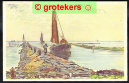 SPAKENBURG Binnentrekken Van De Boot In De Haven ± 1920 ? - Spakenburg
