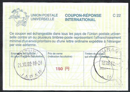 JAPAN International Reply Coupon Issued OIZUMI 1992 Cashed In Curaçao - Sonstige & Ohne Zuordnung