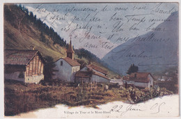 Chocolat Cailler Karte Künstlerkarte - Village Du Tour Et Le Mont Blanc - Gelaufen 1905 Von Crassier Nach Rolle - Mon