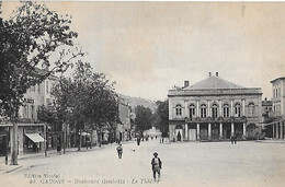 Cahors. Le Boulevard Gambetta Et Le Théatre. - Cahors