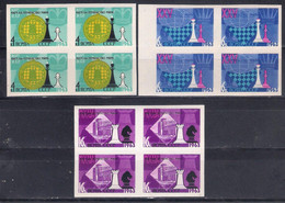 USSR 1963 Mi Nr 2763B/2765B Blocks Of 4  MNH (a8p9) - Schaken