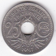 25 Centimes Lindauer 1917 Cmes Souligné, En Nickel, Gad# 379 - 25 Centimes