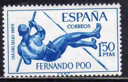 FERNANDO PO POO 1965 STAMP DAY DIA DEL SELLO POLE VAULT 1.50p MNH - Fernando Po