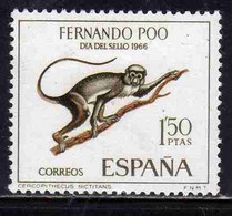 FERNANDO PO POO 1966 STAMP DAY DIA DEL SELLO WHITE-NOSED MONKEY 1.50p MLH - Fernando Po