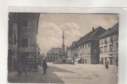 B6411) ST. VEIT - Kärnten - - HAUPPLATZ M. K.K. Tabakverlag - Pferdefuhrwerk Mann Frau Korb MEDIZINAL DROGERIE 1906 - St. Veit An Der Glan