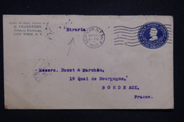 ETATS UNIS - Entier Postal Commercial De New York Pour La France En 1905 Par Bateau "Etruria "  - L 130230 - 1901-20