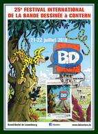 Luxembourg Carte Maximum 25é Festival International Bande Dessinée Contern 2018  Maxicard BD Marsipulani - Maximum Cards