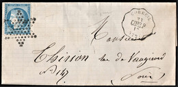 Lettre De 1876 Avec Cachet  Ambulant De Corbeil à Paris - 1849-1876: Periodo Classico