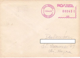 AMOUNT 45, CLUJ NAPOCA, RED MACHINE STAMPS ON COVER, 2000, ROMANIA - Storia Postale