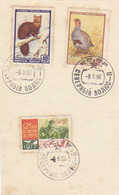 NORTH POLE INK STAMPS, SABLE, PARTRIDGE, OCTOBER REVOLUTION, STAMPS ON CARDBOARD, 1960, RUSSIA - Otros & Sin Clasificación